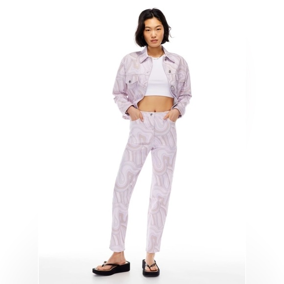 NWT ARITZIA WILFRED Vera Pant Soft Swirls Neutral 4